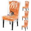 PVC Dining Chair Covers Stain Resistant Pet Claw Resistant Clear Seat Protector Waterproof Oil-proof Kitchen Chair Protectors