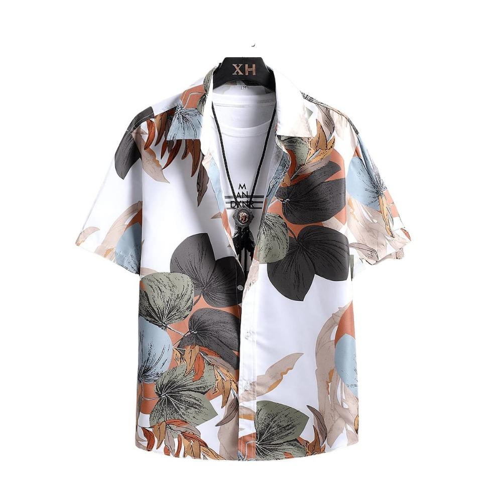 Letnia Moda Codzienna Wakacyjna Koszula Plażowa T-shirt Retro Krótki Rękaw Uliczna Wakacyjna Outdoor Koszula Męska i Damska