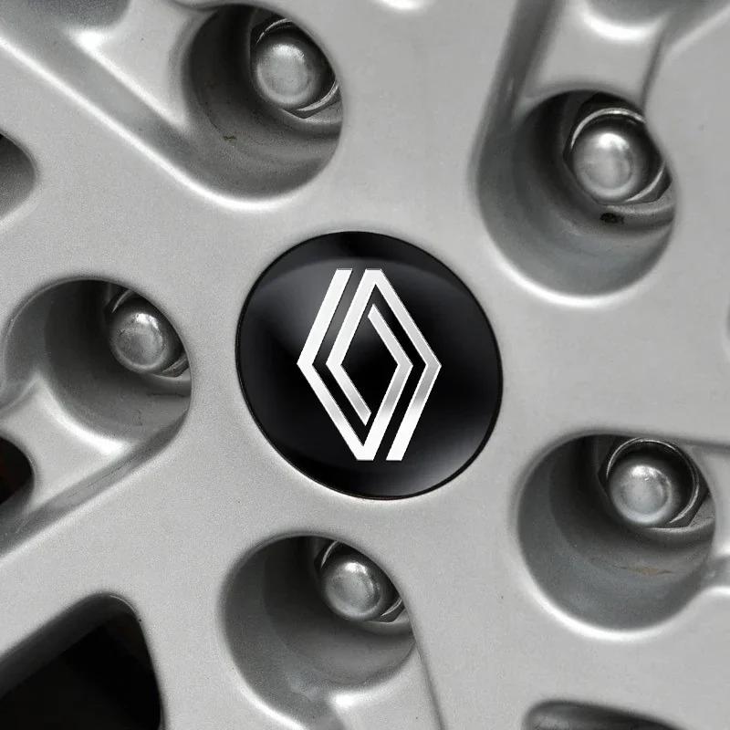 Pro Renault 2026 Nové krytky nábojů kol 4ks 56mm 60mm 65mm Kryt středu kola auta Kryt ráfku Samolepky s emblémem Pro Renault koleos duster m