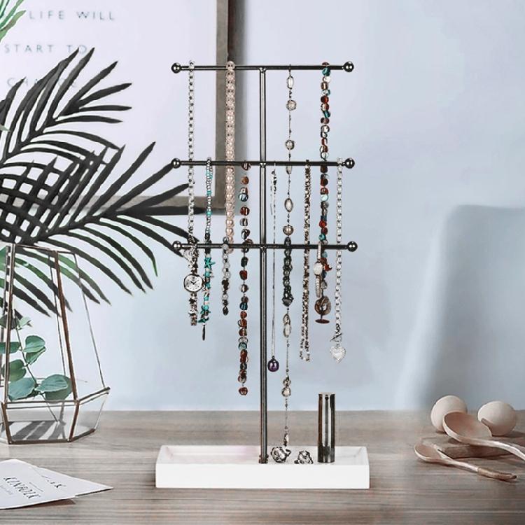 Stylish Versatile Metal Jewelry Display Stand Sturdy Construction for Showcasing Collections Elegantly