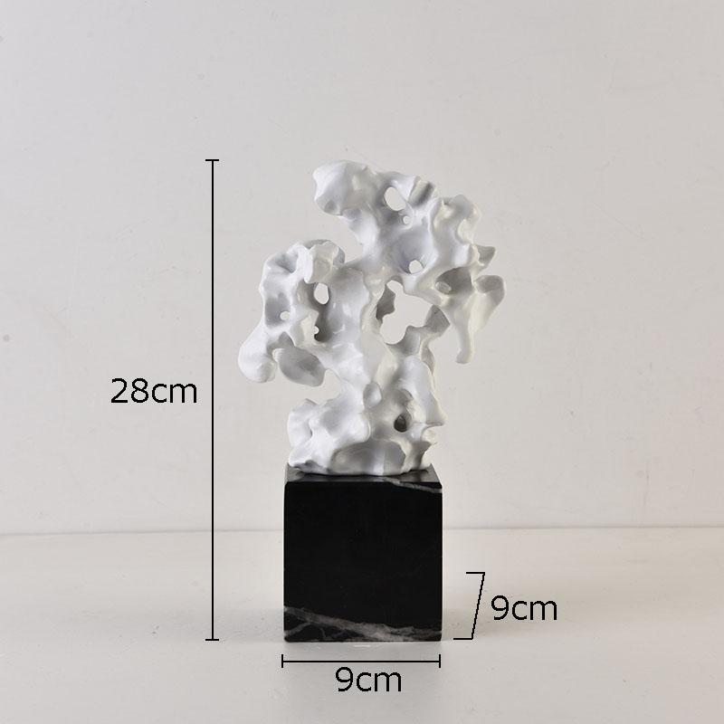 Hollow Out Coral Creative Resin Crafts Sculpture Taihu Stone Rockery Desk Ornaments Living Room Decoration Modern Home Decor