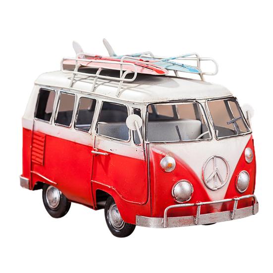 

Металева фігурка автобуса з проблемними елементами, ретро, ​​мініатюрна статуя автомобіля, скульптура, домашній офіс, настільна прикраса, орнамент для малюків червоний