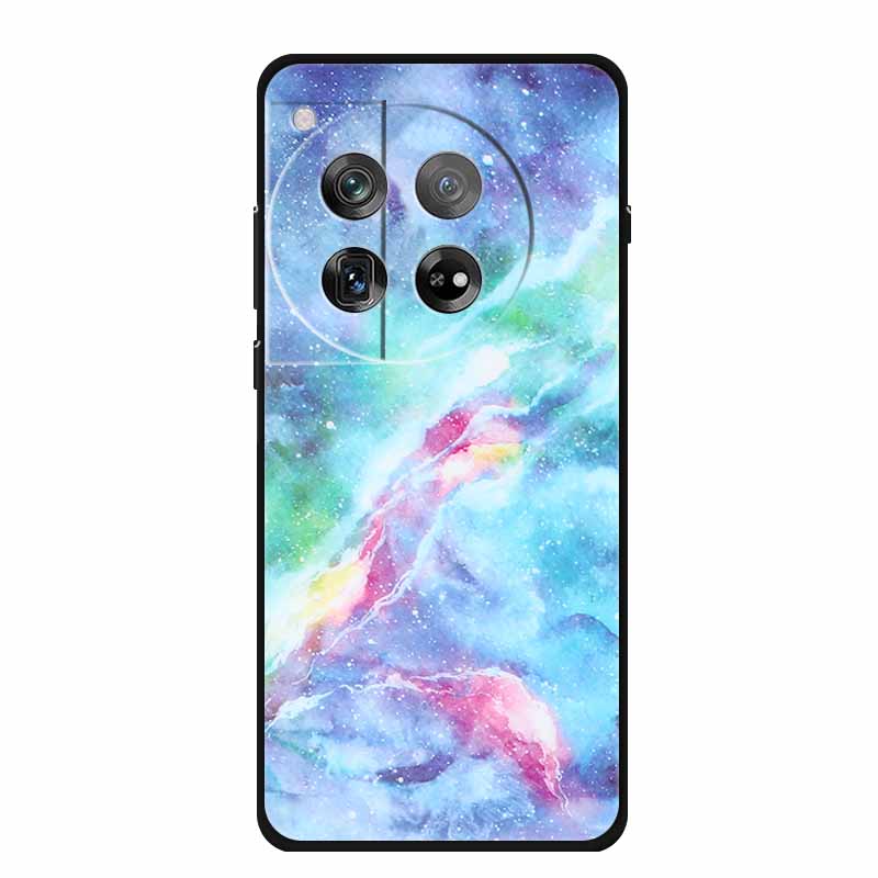 Marble Shell For OnePlus Ace 3 3 Pro Case Luxury Protector Soft Silicone Phone Cover for OnePlus 12R 12 R Colourful Black Fundas