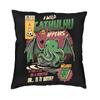Federa per Cuscino Mostro del Mito di Lovecraft Cthulhu 50x50cm Poliestere Federa per Cuscino da Lancio Federa per Cuscino da Divano Sedia Decorazione Soggiorno