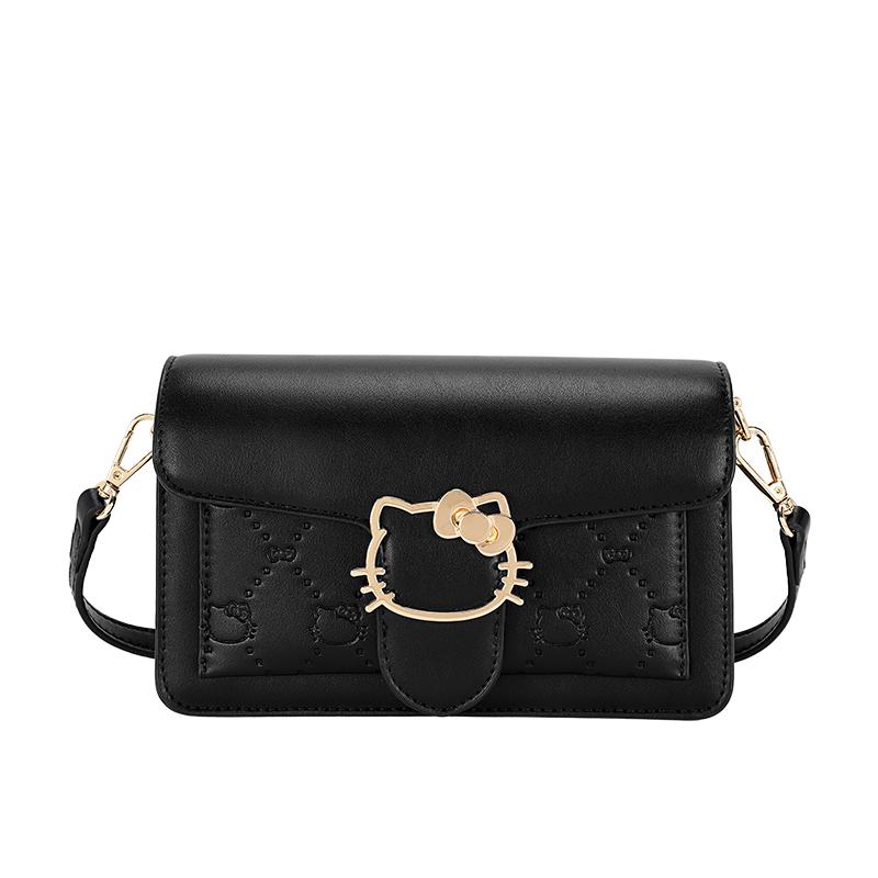 New Sanrio MESUCA/Mesuka Hello Kitty Synthetic Leather Shoulder Bag, Crossbody Bag, Small Square Bag Women's HHF24980