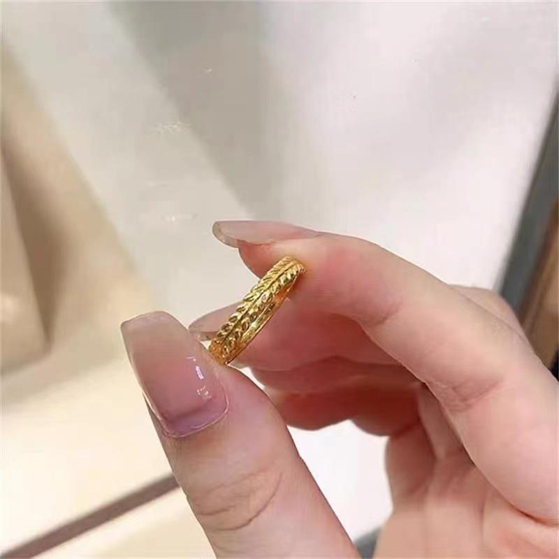 Summer Style Golden Wheat Ear Open Ring for Women - Unique Birthday Gift for Her