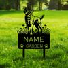 Personalized Garden Memorial Stake for Dog Loss Sympathy Gift Custom Grave Marker with Golden Labrador