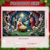 Christmas Decor Lightweight Nativity Scene Banner Religious Decor Decorative Design Holiday Banner For Indoor Display Event