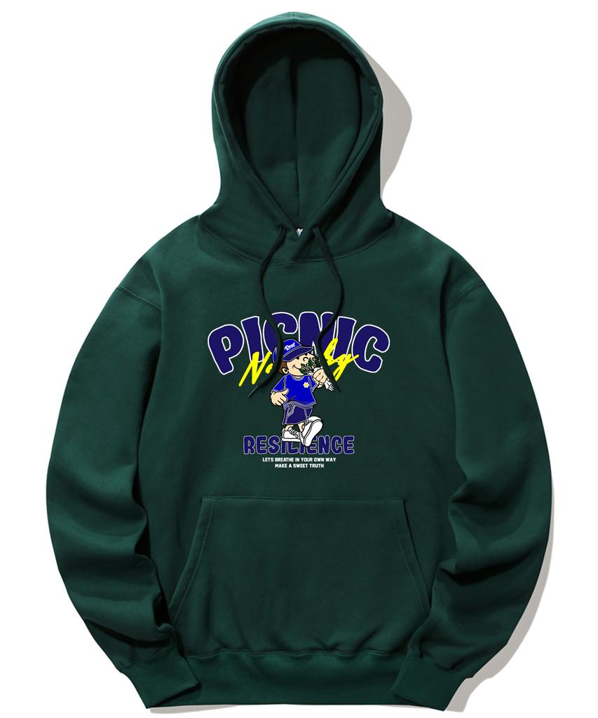 Picnic Boy Graphic Hoodie - Green