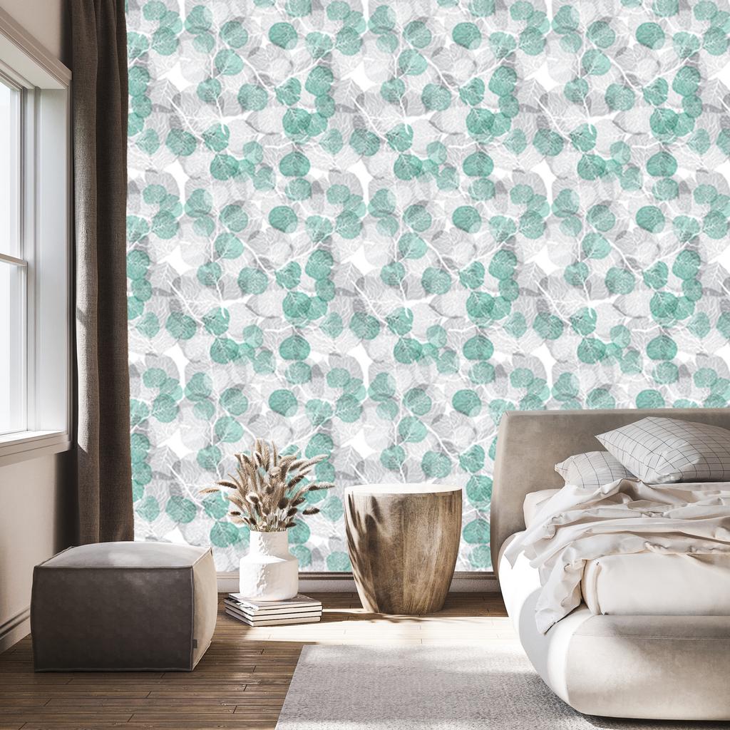 Drawn Leaves Wallpaper for Living Room and Bedroom 50x1000