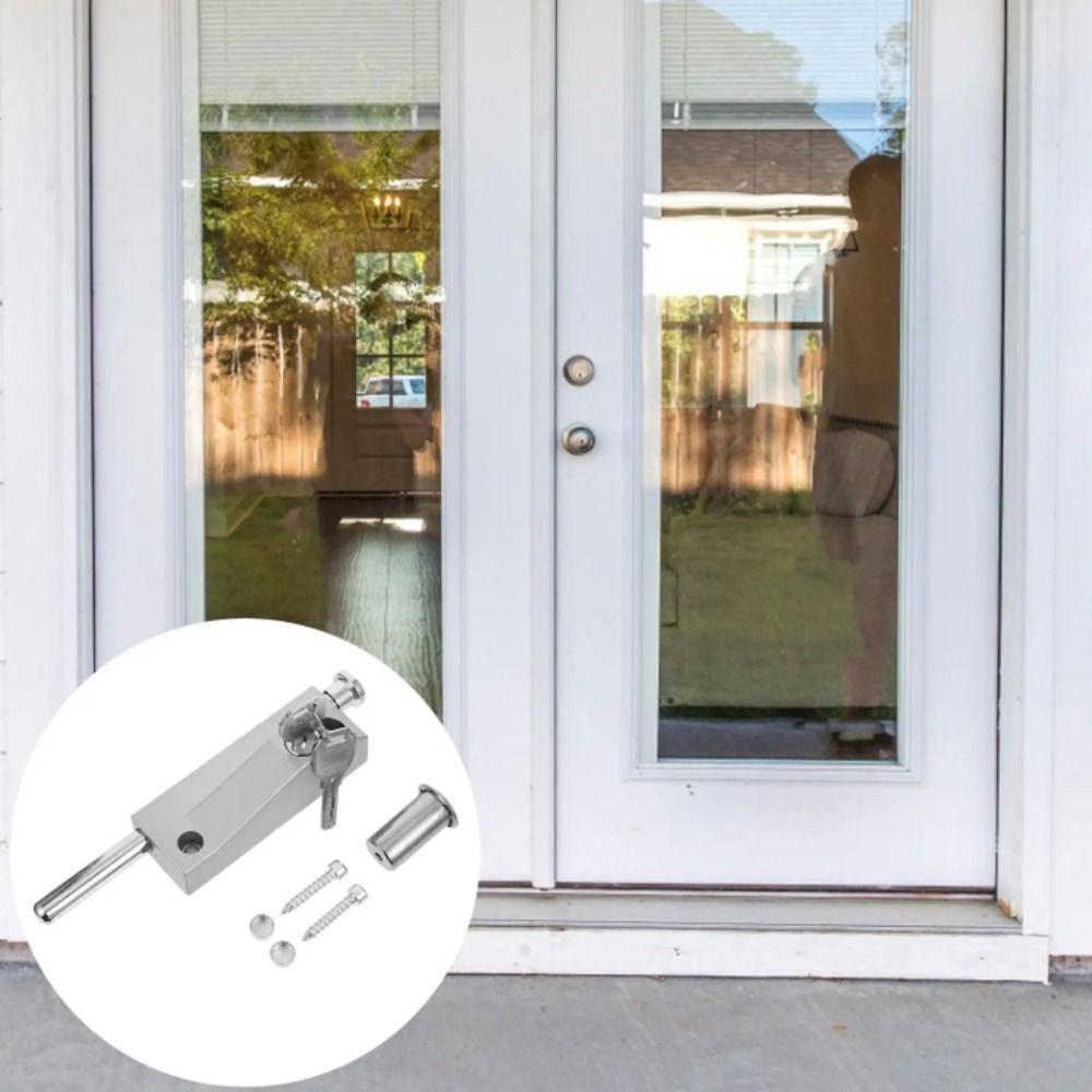 Aluminum Alloy Framed Door Lock Double Door Lock Revolving Lock Floor Bounce Door Lock Anti-Theft Mortise Lock Glass Door