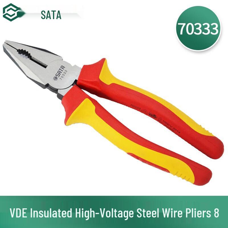 SATA 8-inch VDE Insulated Combination Pliers