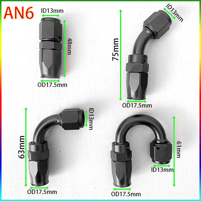 AN6 CEP Oil Fuel Fittings Hose End Connector Adaptor Kit Braided Oil Fuel Hose Line Swivel Fittings Double Hole Wire Clamp