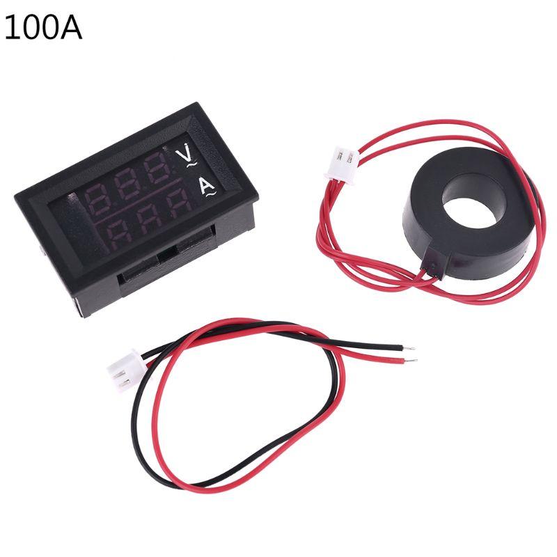 Practical Digital Current Gauge Volt Meter for w/ Current Transformer Display 0.28" AC 60-500V Voltmeter Ammeter 10/50/1