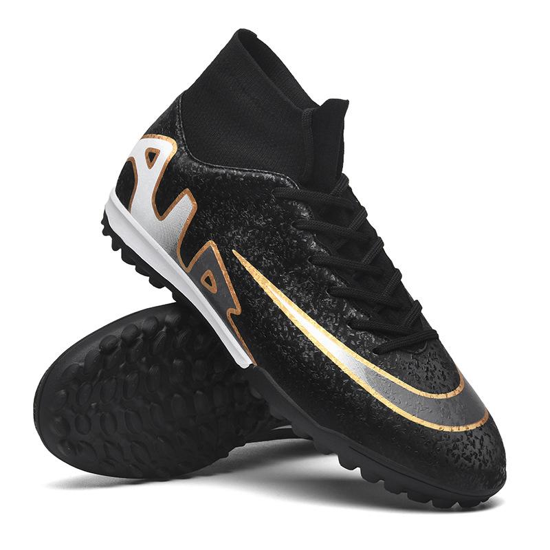 A 2025 high-top football shoe AG long nail TF broken nail youth male student training competition sports shoes