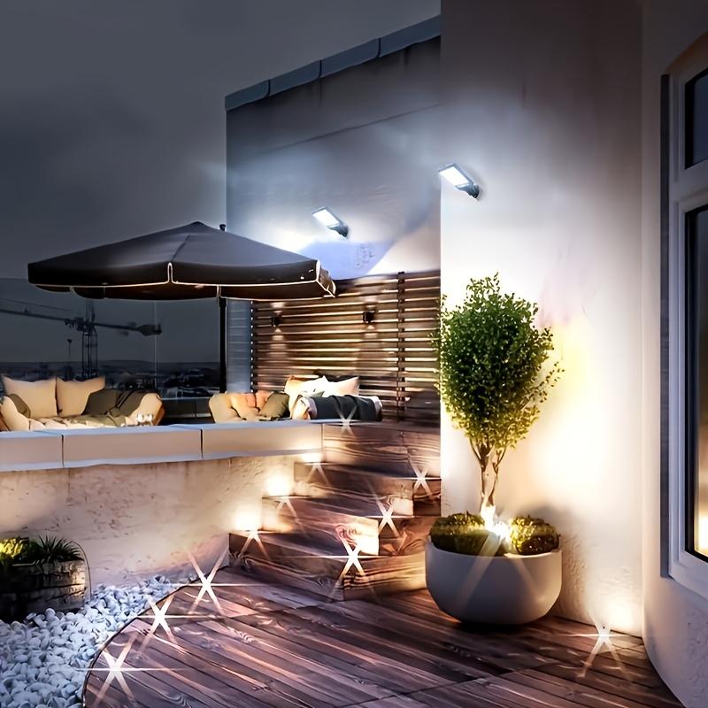 Solar Street Lights with Remote Control,3 Modes of Sensing, Outdoor Garden Wall Lights, Courtyard Lighting, Modern and Durable Lighting