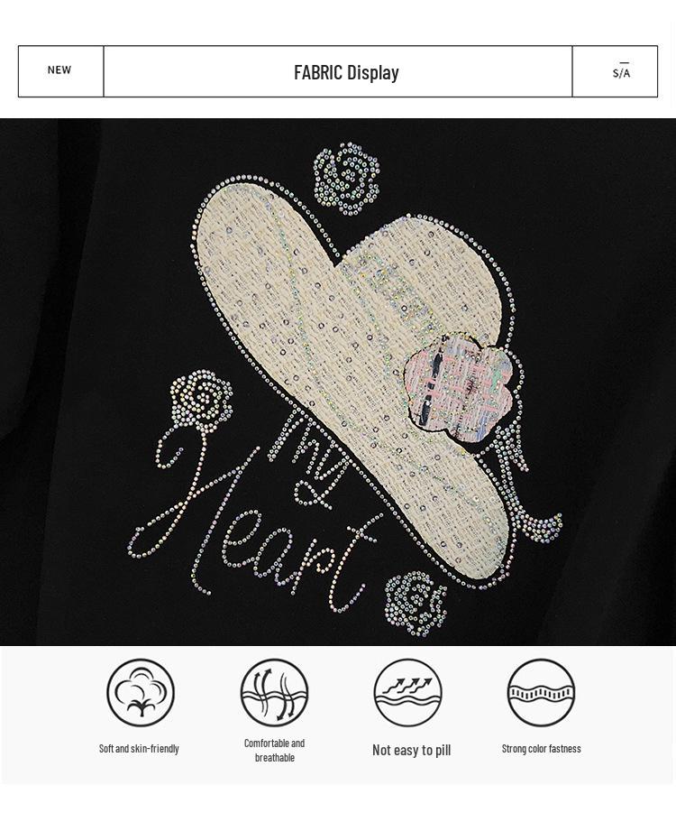 Women's Plus Size Short-Sleeve Mid-Length Round Neck Slimming T-Shirt (200/300/350 Jin)