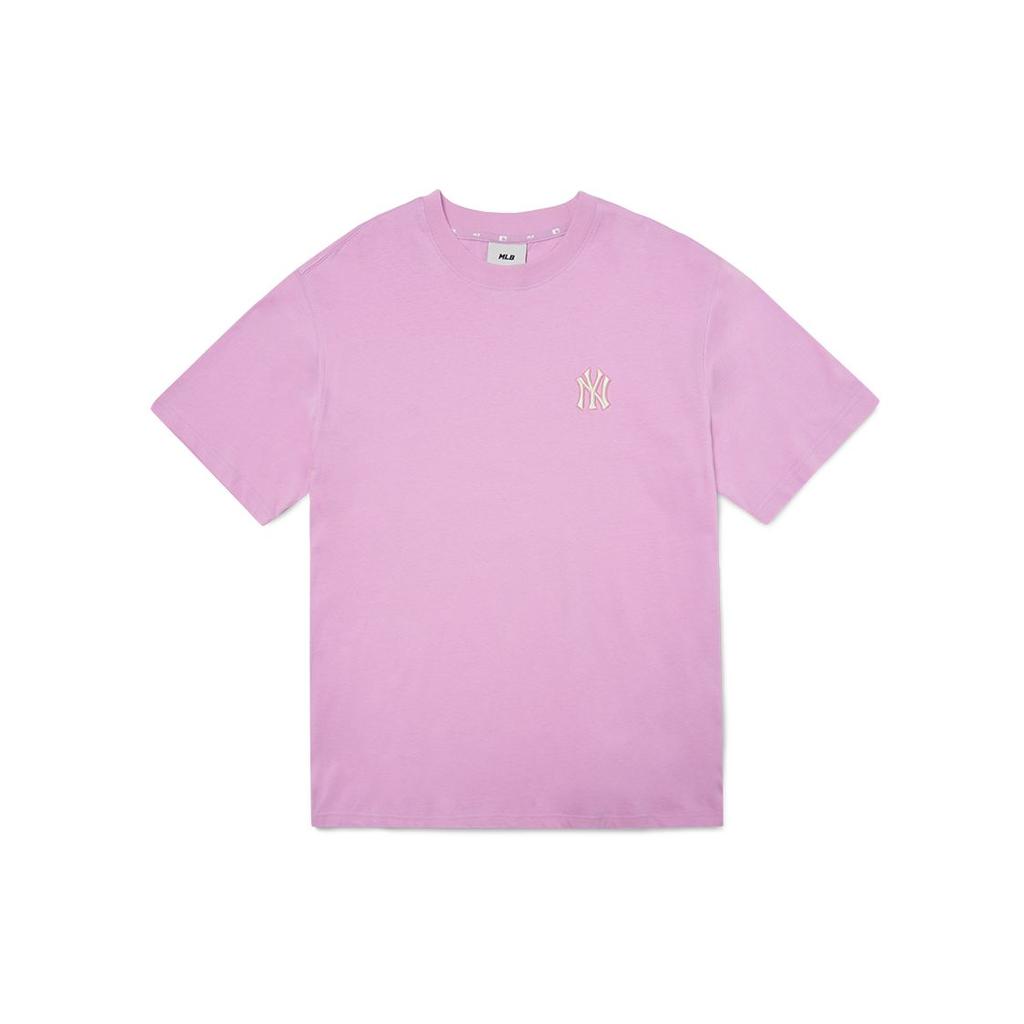 MLB New York Yankees Rücken Cashewblumen-Logo Rundhals Kurzarm T-Shirt Unisex T-Shirts Rosa 3ATS52023-50PKS