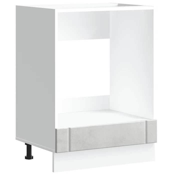 VidaXL Armoire de four Lucca gris béton bois ingénierie, unité de four, armoire de four de cuisine, unité de base de four, 853761
