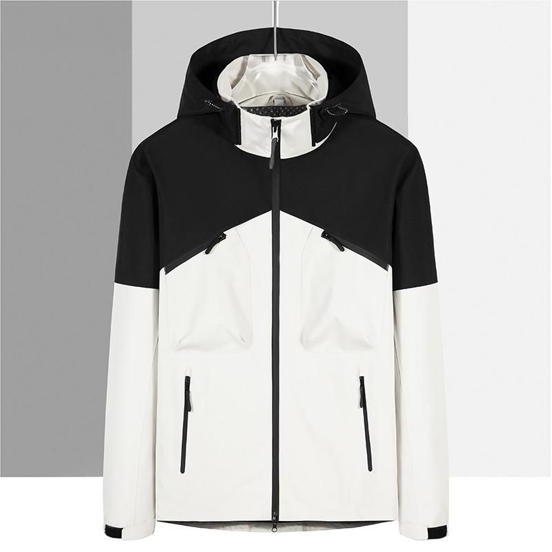 Spring New Outdoor Jacket Men's Windproof and Waterproof Removable Hat Casual Jacket Men's