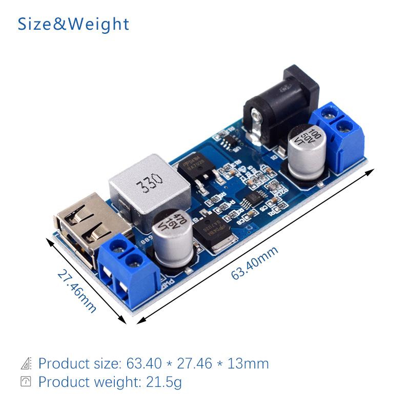 Replace Lm2596S Dc-Dc 24V/12V To 5V 5A Step Down Power Supply Buck Converter Module Adjustable Usb Step-Down Charging Module