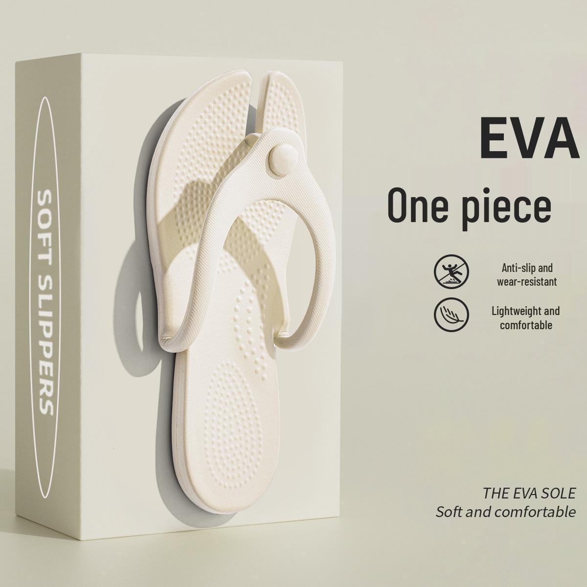 Jieliya Foldable Non-slip Travel Slippers for Men & Women - Portable Shower Flip-flops L (43-45)