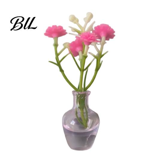 Space-saving Plant Container 1/8/10Pcs Vertical Greenery Vase Magnetic Mini Clear Glass Propagation Planter with Faux Flowers Dorm Room Decor Office