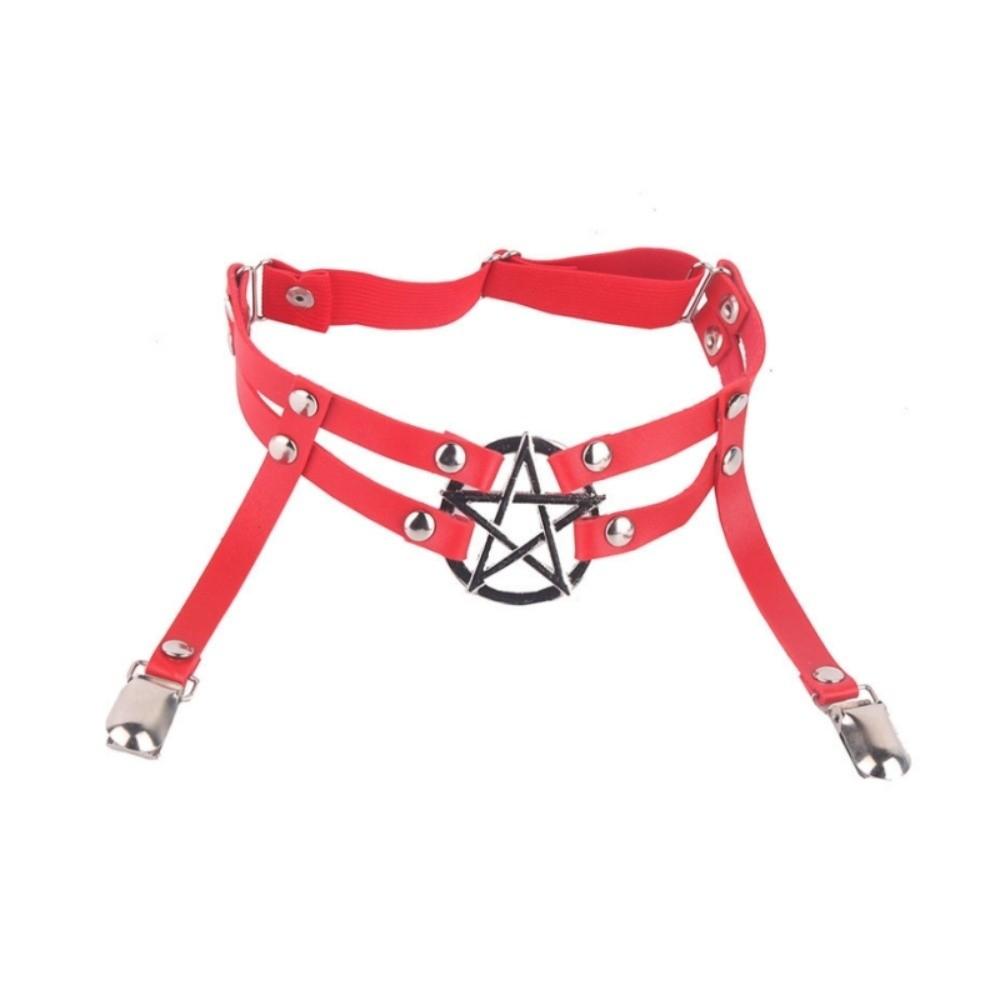 Punk Pentagram Leg Strap Adjustable Thigh Harness Fashion Garter Belt  JK Accessory