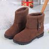 Snow boots  autumn and winter new round head wool mouth comfortable foot cover  short boots