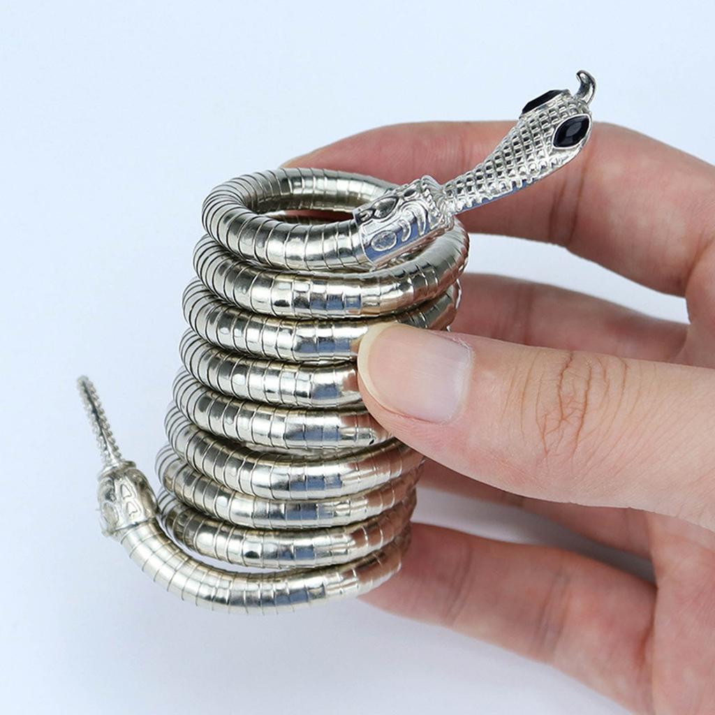 Punk Schlangen Choker Einzigartiges Biegbares Schlangenarmband Flexibles Mehrschichtiges Metallschlangen Halsband Armband Schmuck für Frauen