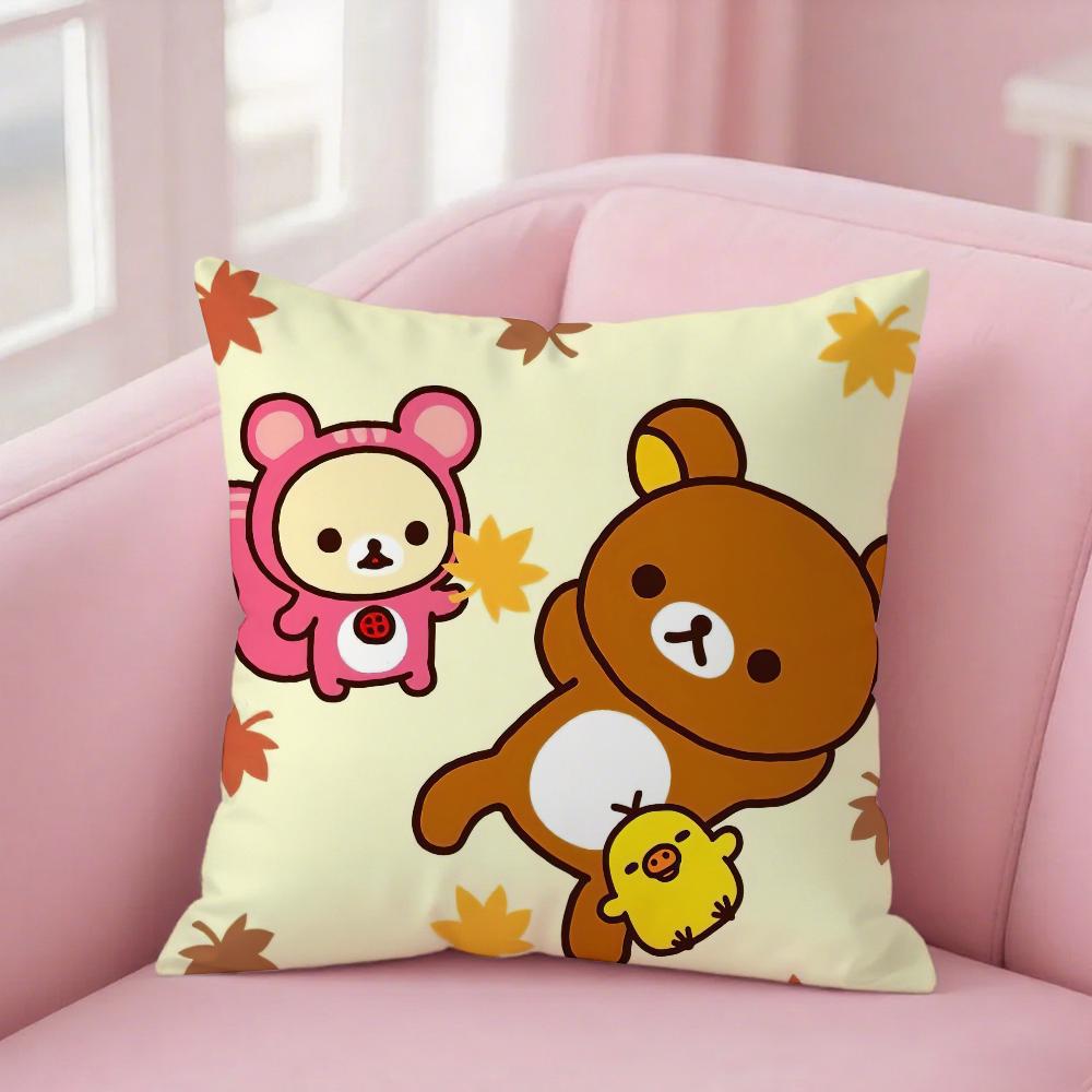 Japan R-Rilakkuma Cute Pillow Case Cover  Square Sofa with Pillow Case for Home Use