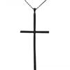 Gothic Victorian Black Cross Pendant Necklace for Women Men Halloween Personality Minimalism Amulet Collar Chain Jewelry Gifts
