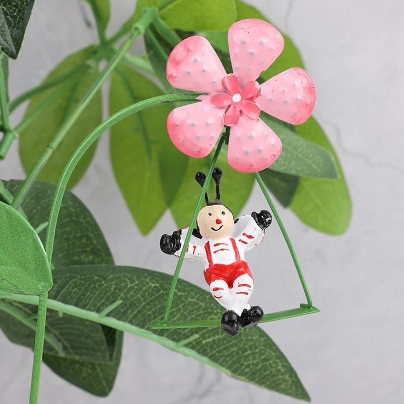 Vaso de Flores Estacas de Jardim Decoração Casa Estacas de Pássaros Metal Arte de Quintal Enfeites para Mãe Presente de Dia das Mães Decoração Interna Externa