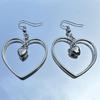 Stylish Earrings Hollow Heart Drop Earrings Ear Jewelry Alloy Material Dangle Earrings Perfect for Various Occasion