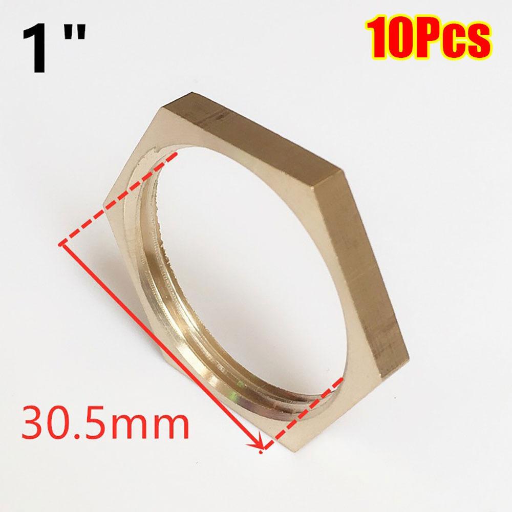 10Pcs Brass Flange Nut Water Tank Joint  Plumbing Fastening Accessories