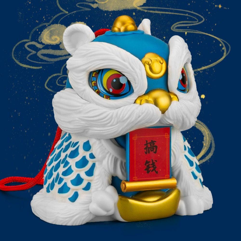 Chinese Style Lion Statue Figure Toys Attracting Wealth New Year Toys  Kids Playing Supplies