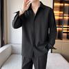 Men's Clothing Wrinkle-Free Ice Silk Long Sleeve Spring Summer New Arrival Relaxed Casual Shirt Lightweight Breathable Everyday