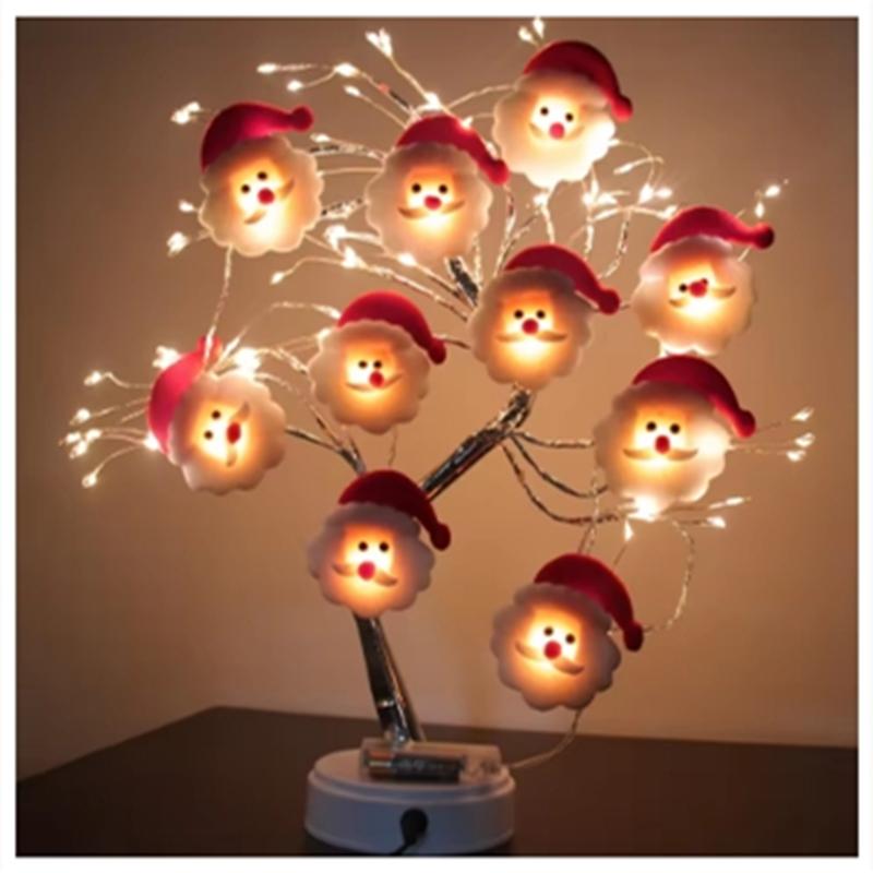 Snowman Christmas LED Garland String Light Merry Christmas Decorations For Home 2026 Cristmas Tree Ornament Xmas Navidad Gifts