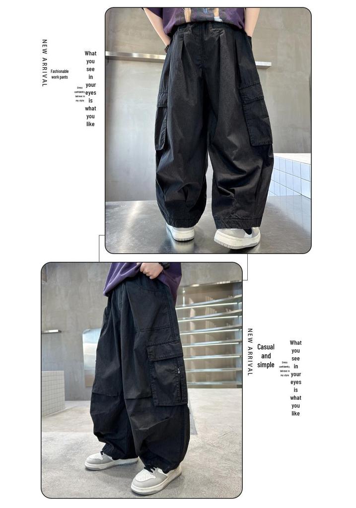 Pantaloni Cargo Larghi ad Asciugatura Rapida da Ragazzo - Tendenza Primavera/Estate 2025