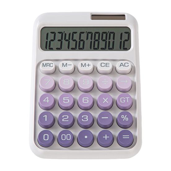 Mechanical Switch Calculator 12 Digits Large LCD Display Desktop Calculator Ergonomic Design Calculators for Teachers Students Office Home School