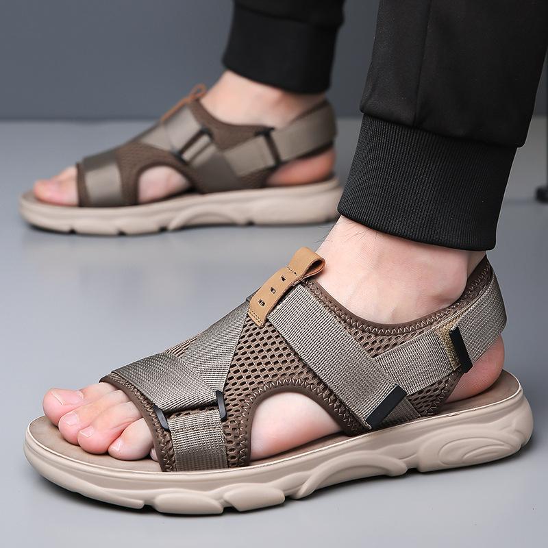 Popular Summer Latex Beach Shoes Outdoor Open-toed Casual Fashion Trendy Sandals Breathable Soft Fashion Versatile Slippers