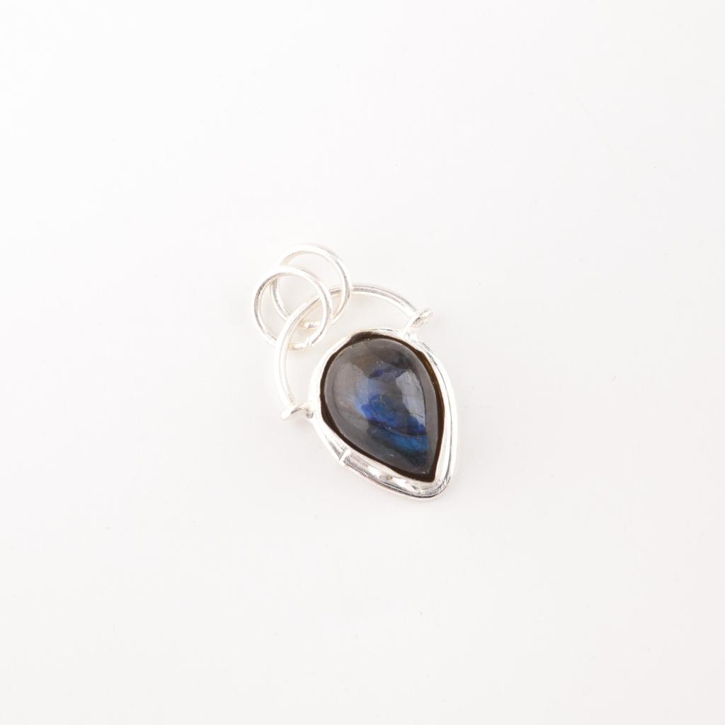 Natural Labradorite Gemstone 925 Solid Silver Jewelry Handmade Women's Pendant PP-56-31