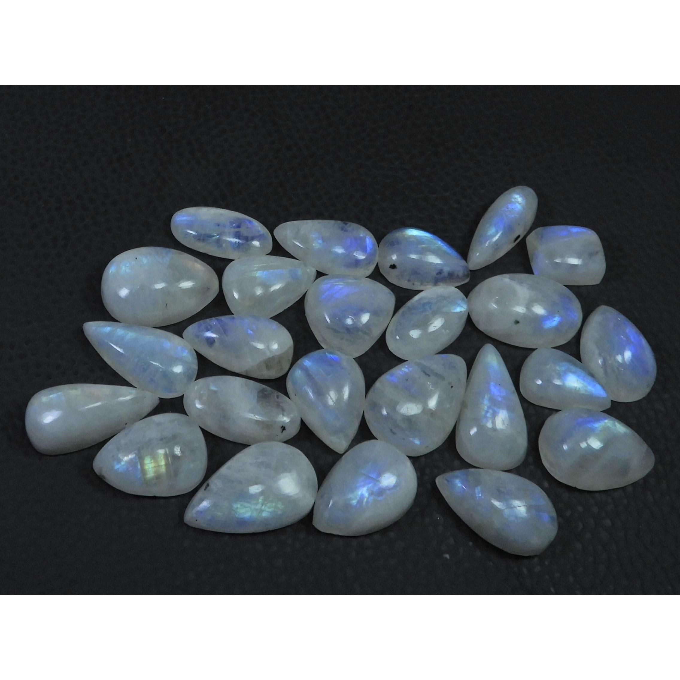 

14-18 мм Натуральный Радужный Лунный Камень Груша Кабошон Свободный Драгоценный Камень Лот 25 шт. C-555