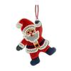 Christmas Ornaments 2D Acrylic Snowman Santa Claus Pendant Stitching Textured Xmas Tree Hanging Decoration for Holiday Tree Party Decor