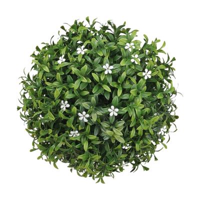 Planta Topiária Artificial Bola Com Flor Realista Pendurada Esfera de Grama Plástica Para Decoração de Casamento Jardim Quintal