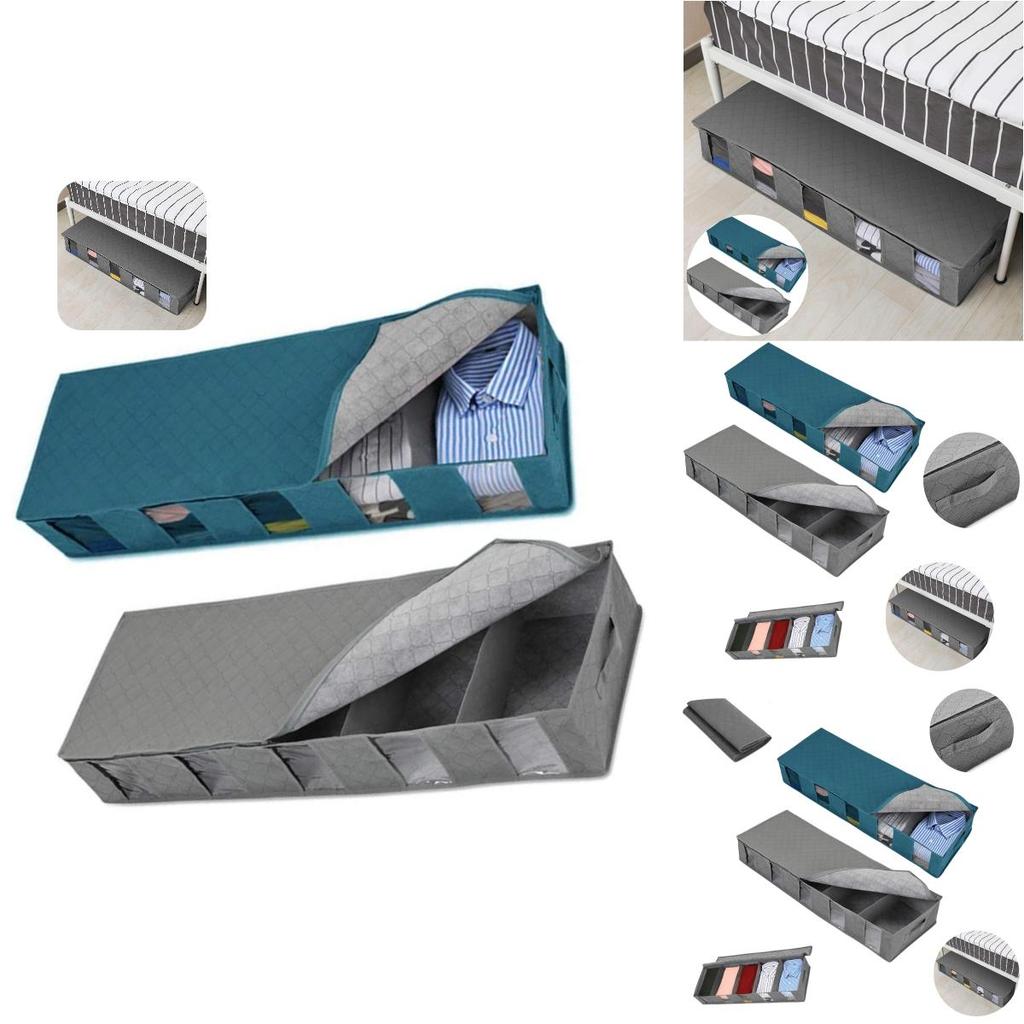 Foldable Non-woven Bed Bottom Storage Bag For Clothes And Quilts Moisture-proof And Dustproof