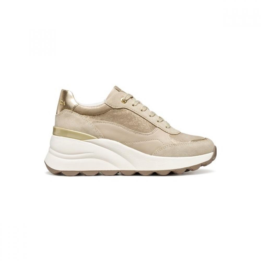 

Geox Women S Comfort Wedge SneakerS Sparica Ec13 Gold 39(250)