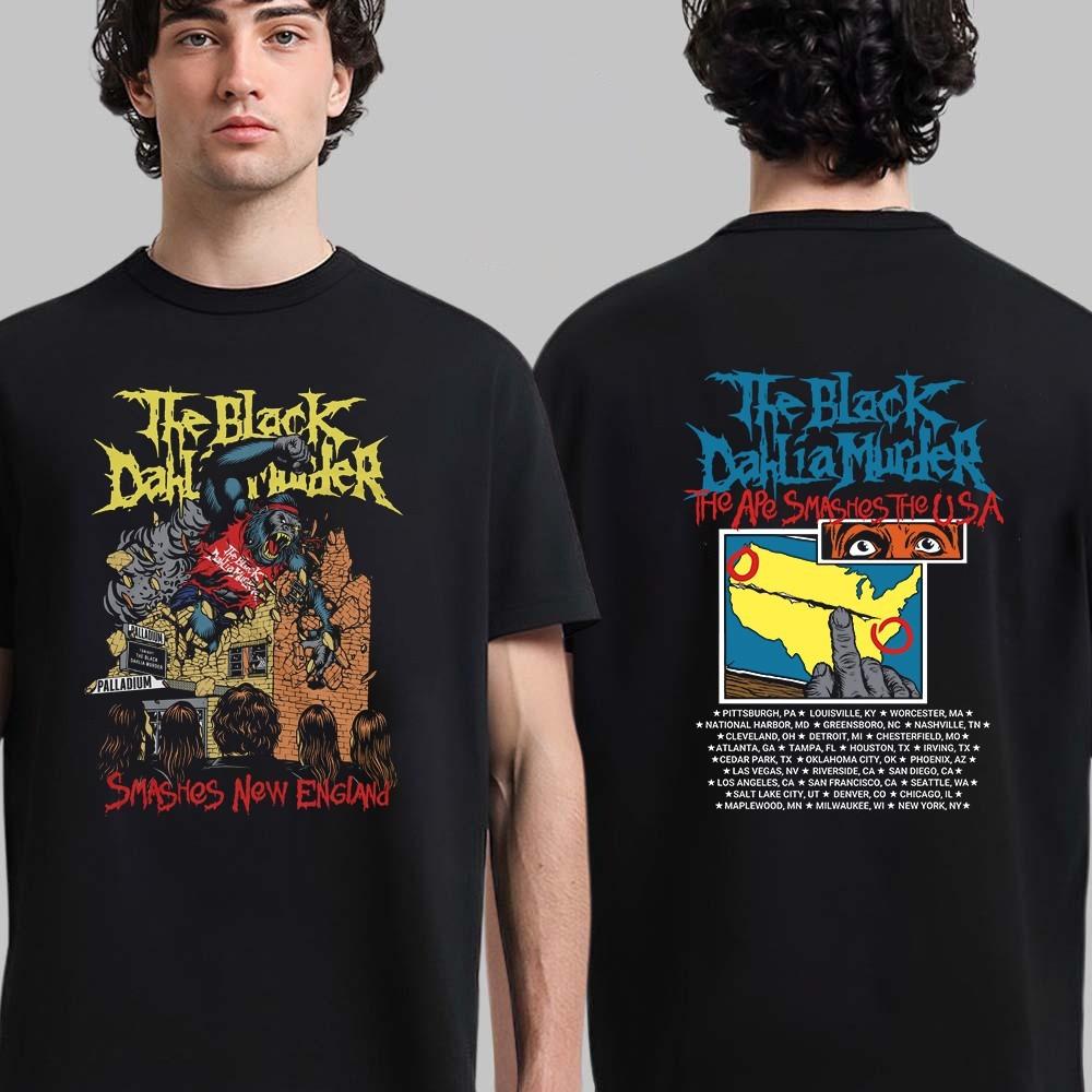 

The Black Dahlia Murder The Ape Smashes The USA Cities Tour Schedule T-Shirt 4XL