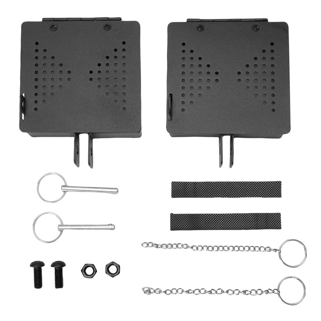 2 Set RV Bumper End Caps Iron Sewer Hose Storage Tube Caps for 4in Square Bumpers Travel Trailer Accessories black