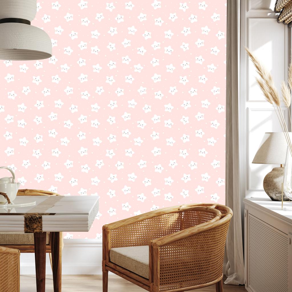 Cute Little Stars Wallpaper for Living Room and Bedroom 50x1000